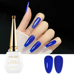 Kalisa Klein Blue Gel Nail Polish, Trendy Fluorescent Color, Matte Finish, Short Length, Phthalate-Free, DIY Home Manicure, 15ML