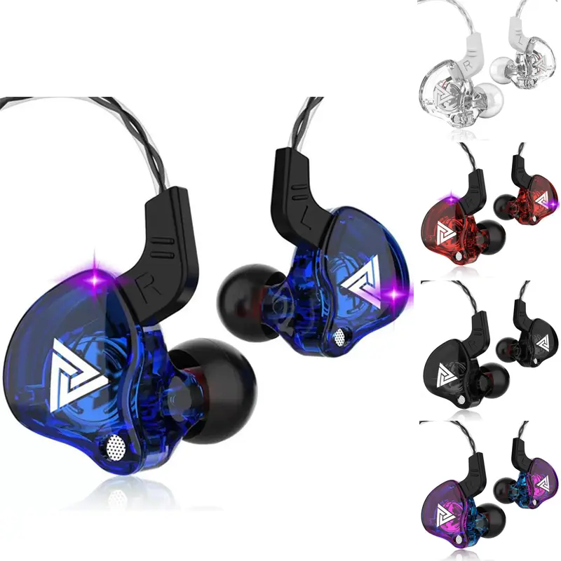 QKZ AK6 Wired In-Ear Dynamic Sports Earphones - Wire-Controlled with Mic, HD Stereo Subwoofer Audio, Running Ready, Compatible with Game Consoles, Wired Earphones, Hd Stereo Earphones