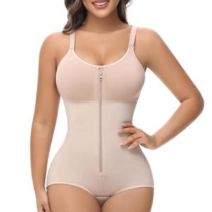 SHAPSHE Colombian Faja Body Shaper - Elastized Contoured Bodysuit Shapewear, Crotchless  Garment with Zipper for Summer Wear