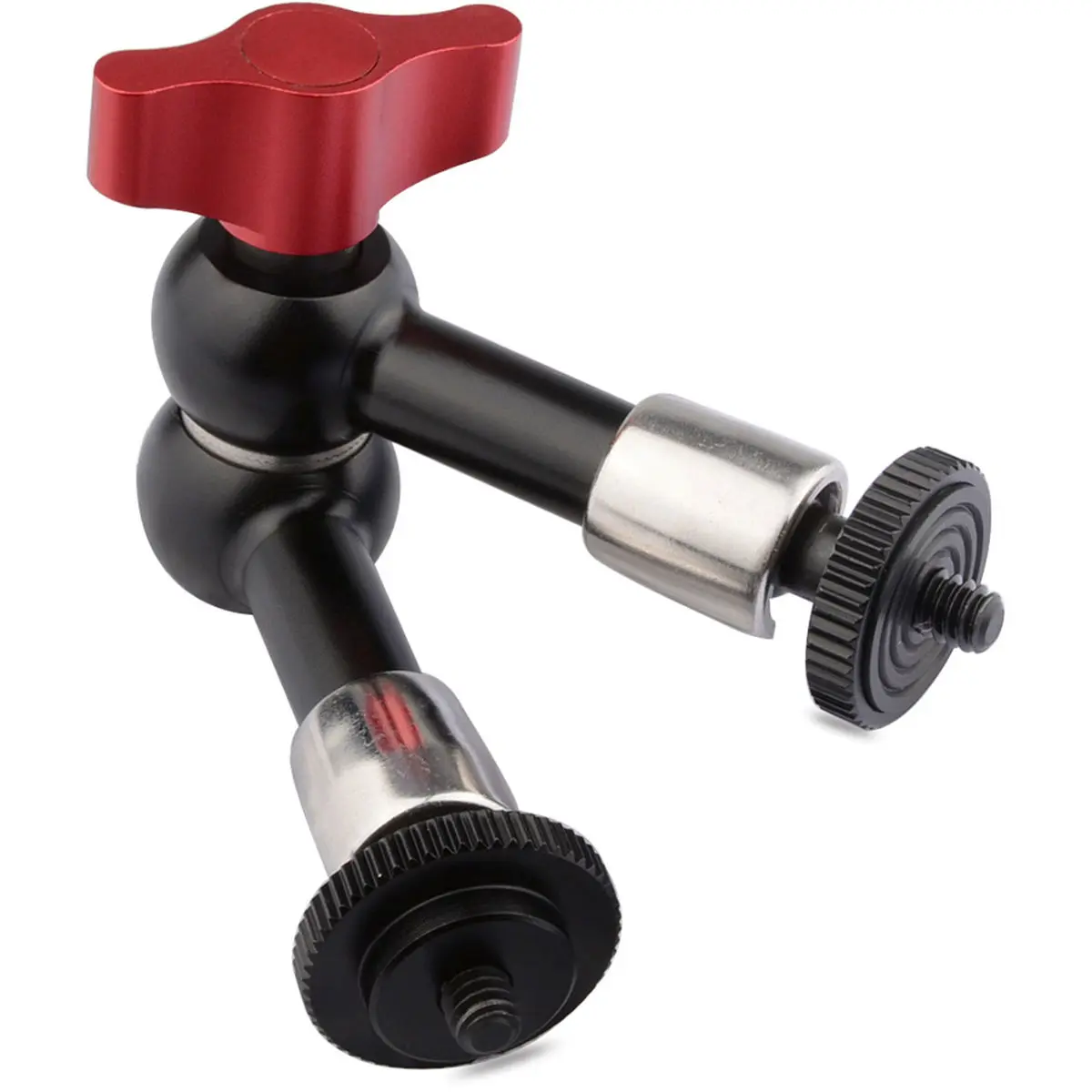CAMVATE 7" Articulating Magic Arm V1 with 1/4"-20 Screws, Red Knob, Adjustable, Accessories