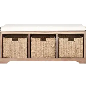 Varielle 47"W Storage Bench - natural/ivory