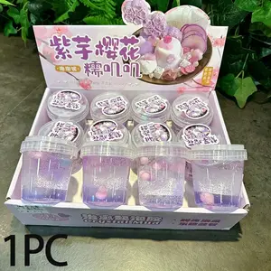 High Aesthetic Bubble Gum/crystal Mud, Stress Relief Toy, Sweet Potato Cherry Crystal Mud, Non-Sticky Bubble Mud, 1pc, Stress Relief Slime