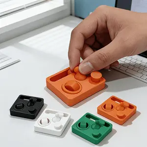 4-in-1 Multifunctional Fidget Toy Suitable for Relax & Anxiety - 3D-Printed Press/Swing/Slide/Launch Sensory with Compact Portable, for Fidget Gadgets for,, Office, - Birthday Gifts (//)