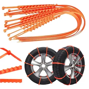 Universal Tire Chains Snow Chain Anti-Skid Wheel Belts For Cars Trucks SUVs,Emergency Winter Driving,Enhanced Traction
