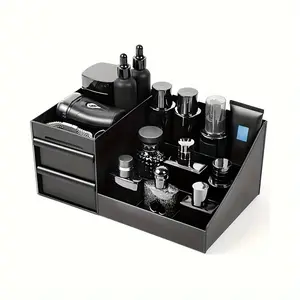 Luxury Men’s Cologne & Grooming Station – All-in-One Bathroom Counter Organizer with Perfume Tray, Toothbrush Holder, and Sink Brush Caddy – Durable, Minimalist Design space-saving house