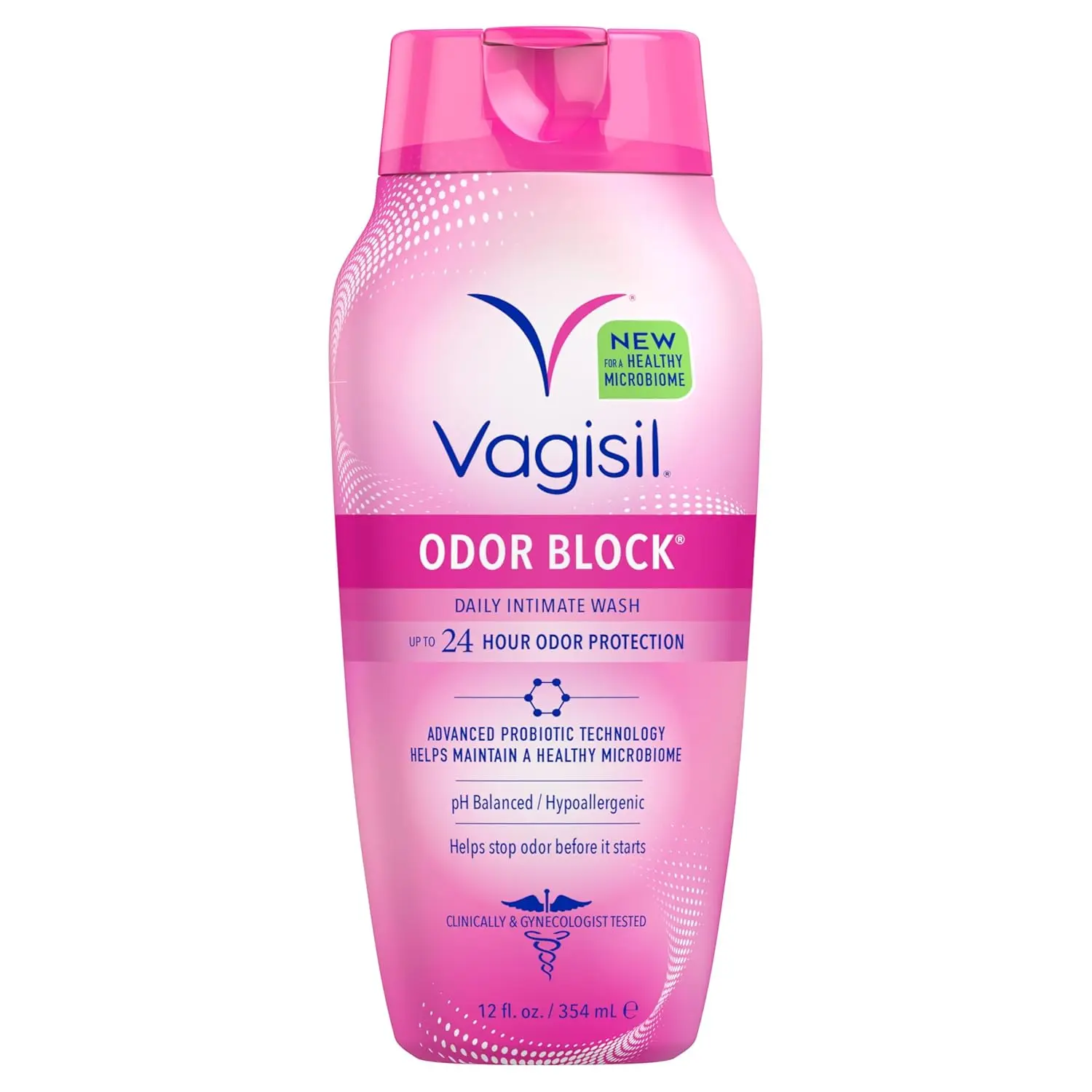 Odor Block Intimate Feminine Wash, pH Balanced for Gentle Daily Cleansing, Gynecologist Tested & Hypoallergenic, 12 oz, Sensitive, 12 Fl Oz, Hypoallergenic Intimate Washes & Wipes, Moisturizing Intimate Washes & Wipes
