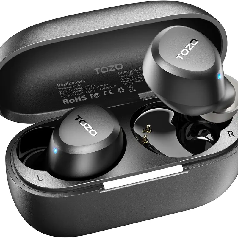 TOZO-A1 Mini TWS True Wireless Earbuds, Bluetooth 5.3 Sport Earbuds, Lightweight In-Ear Headphones with Built-in Microphone for Gym Use, Tws Earbuds, Sport Earbud