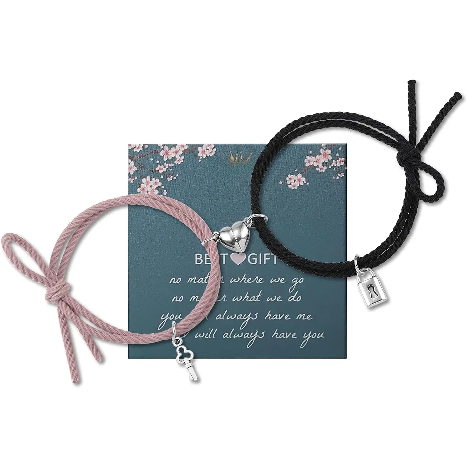 2 count Heart Bracelet Couples Bracelets Vows of Eternal Love   Rubber Rope Relationship Bracelet Friendship Matching Bracelets Couple