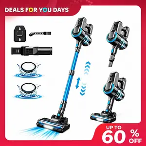 [DealsForYouDays]Devoac Cordless Vacuum Cleaner,8-in-1 Rechargeable Stick Vacuum,Up to 40mins Runtime,Powerful Suction,Lightweight,Versatile SummerWins for Hardwood Floors\Car\Carpets\Pet Hair