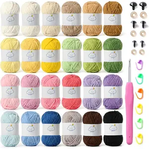 24 Pack  Chenille Yarn for Crocheting,  Yarn for Crocheting Soft, 3806yds/42oz Fingering Weight Crochet Amigurumi Yarn,  Yarns for Crochet  Blanket&DIY Crafts.(Set A)