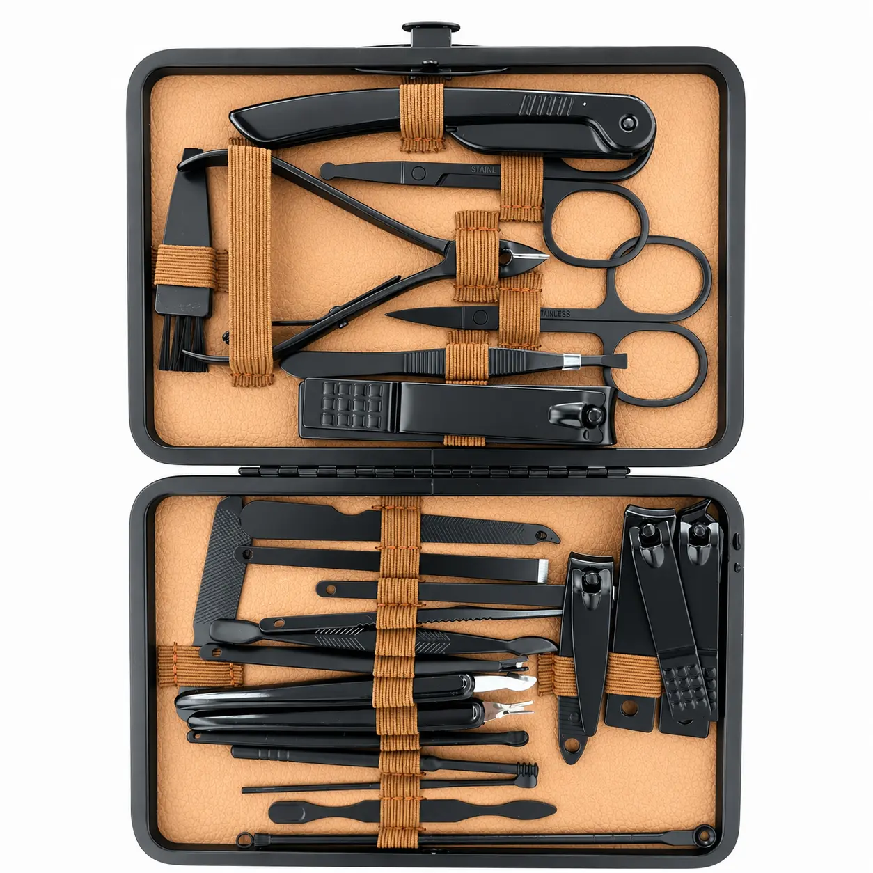 24pcs Compact Steel Nail Clippers Set - Razor-Sharp Steel Blades for Precise Cutting, Durable Storage Case, Fingernail/Toenail Trimming & Shaping, Feminine Nail Care Home Supplies, Travel Size Manicure Tool for Gifting