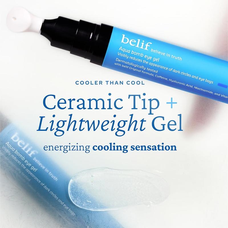 belif Aqua Bomb Eye Gel, Korean Skincare with Caffeine, Hyaluronic Acid & Niacinamide – Hydrating, Depuffing & Plumping Eye Cream with Cooling Ceramic Tip belif Aqua Bomb Eye Gel, Korean Skincare with Caffeine, Hyaluronic Acid & Niacinamide – Hydrating, Depuffing & Plumping Eye Cream with Cooling Ceramic Tip