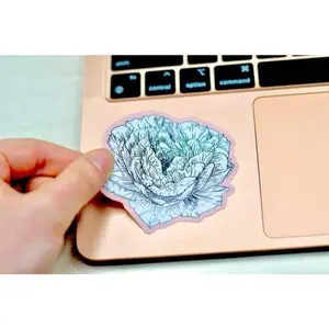 Pink Peony Flower Sticker