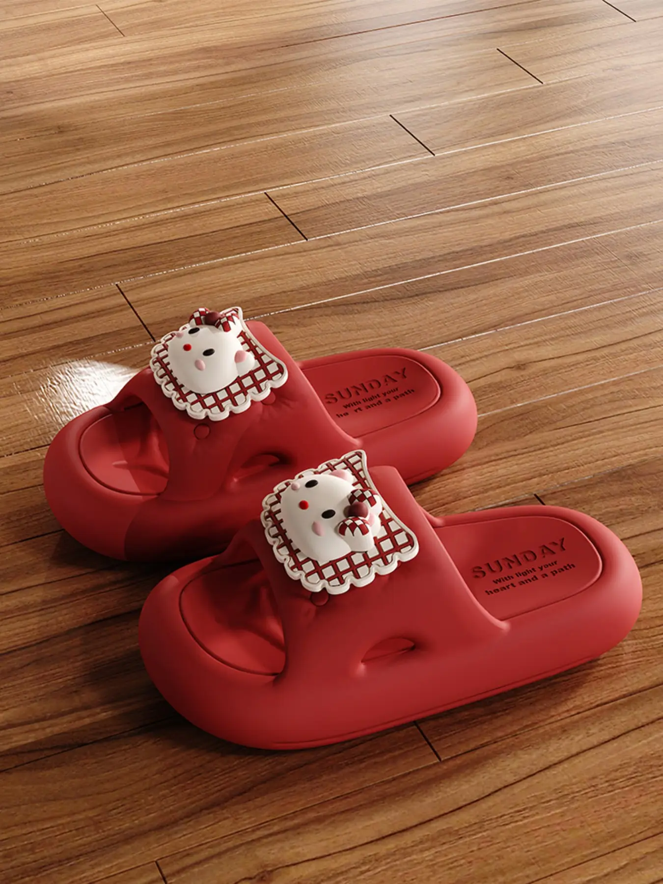 Women's Cat-Themed Thick Sole Sandals Summer Beachwear Comfortable Durable Lightweight Home Slippers, Perfect for Outdoor & Indoor Use