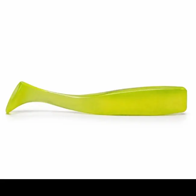 3” Paddle Tail 5 Pack Chartreuse - Yellow Fish Hook Lure for Anglers