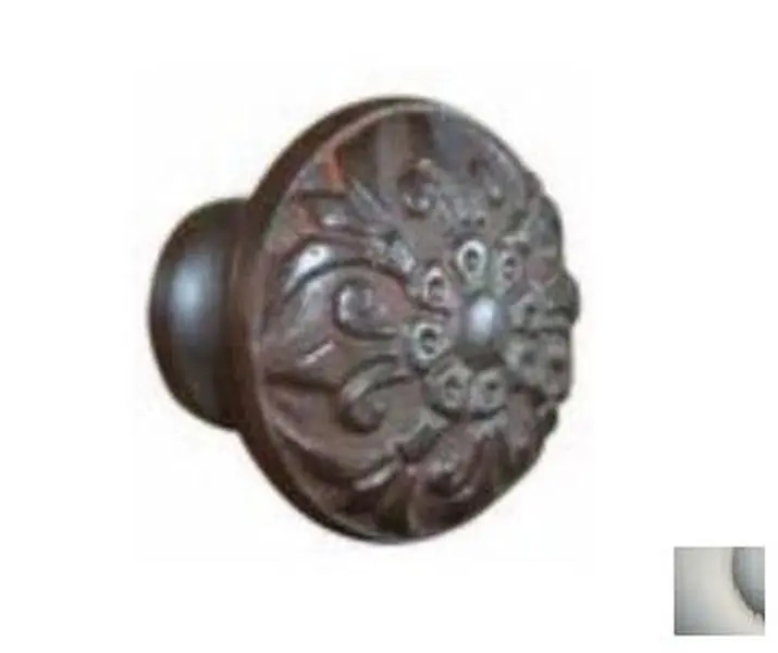 High-Quality Construction Decorative Doorknobs, 88-732 Model, 1 inch Fleur-de-lis Satin Finish, Machined Back Door Hardware