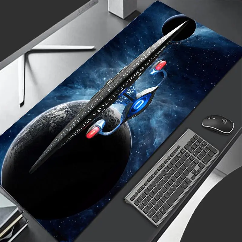 Sci Fi S-Star-Trek Gaming Mousepad XXL Keyboard Gamer Mouse Pad on The Table Speed Desk Mat Anime 900x400 800X300 big Mouse Mats
