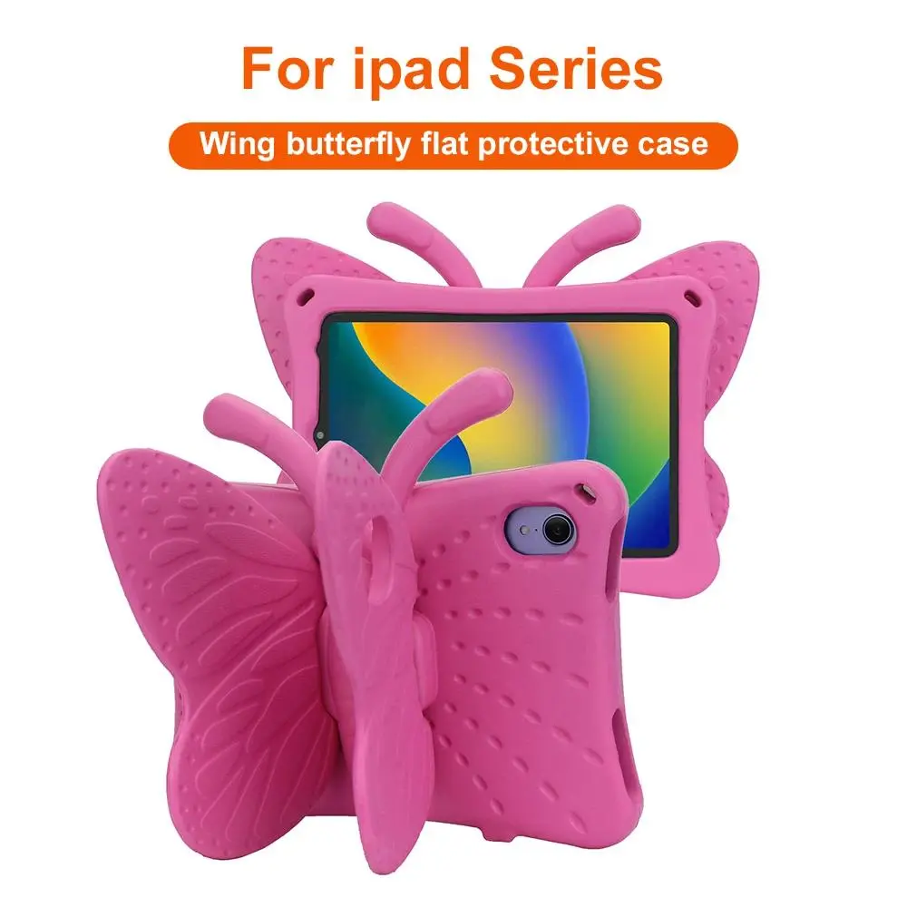 3D Butterfly Case For iPad 10.9 7th 8th 9th 10th 11" Air 5 4 3 2 1 Pro 10.5 9.7 Kids EVA Cover For iPad 2 3 4 Mini 7 6 5 4 3 2 1