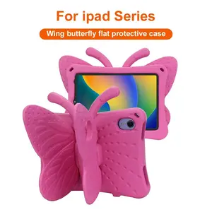 3D Butterfly Case For iPad 10.9 7th 8th 9th 10th 11" Air 5 4 3 2 1 Pro 10.5 9.7 Kids EVA Cover For iPad 2 3 4 Mini 7 6 5 4 3 2 1