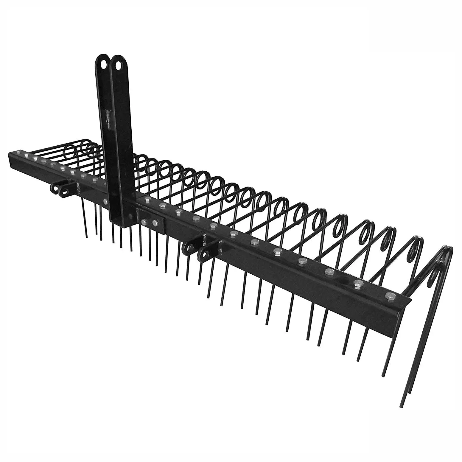 Field Tuff 3 Point 72 Inch Durable Powder Coated Steel Pine Straw Rake, Black Field Tuff 3 Point 72 Inch Durable Powder Coated Steel Pine Straw Rake, Black