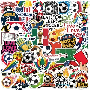 Soccer Party Favors, 50pcs Soccer Stickers for Kids, Water Bottle & Laptop Stickers, Toddler Sports Football Stickers, Birthday Gifts