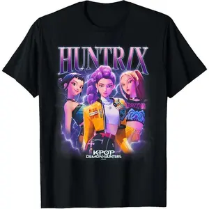 KPop Demon Hunters Huntrix Heartthrob Officially Licensed T-Shirt Retro Cotton Menswear Novelty Graphic T Shirt funny tshirt Undershirts Tees Casual Streetwear Classic Plain Men's Women Cotton Moisture Wicking Short Sleeve Crew Neck