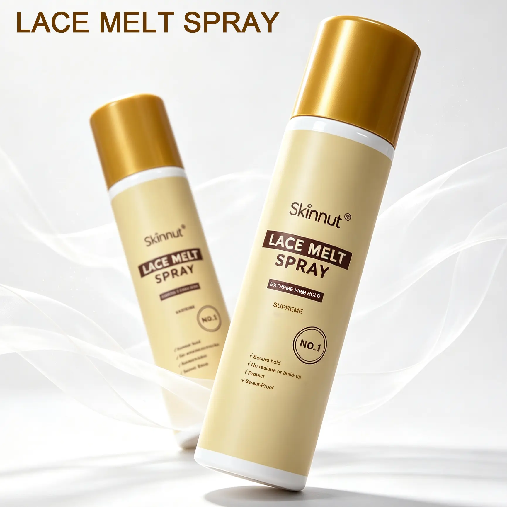 Skinnut Lace Melt Spray for Ashy Lace - Sweat-Proof & Slay-Proof Haircare Spray Residue-free Invisible & seamless 5.07 FL OZ 150 ML