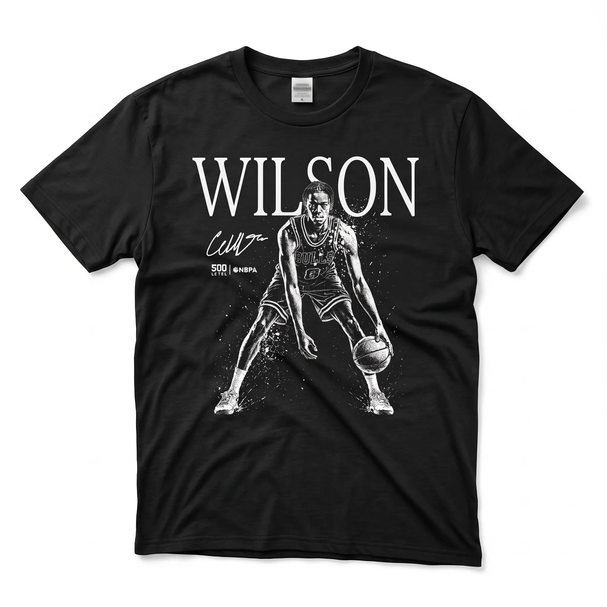 Basketball Player Graphic T-Shirt, Black and White Sports Tee, Retro Streetwear Shirt for Basketball Fans