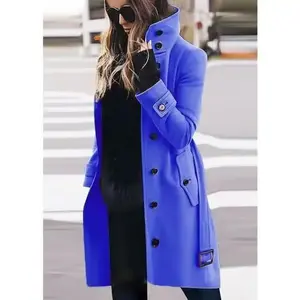 Autumn Winter New Slim Fit Woolen Overcoat Women's Clothes Coat For Office Wear Daily Errands Weekend Outings Cold Days Can be used with a raincoat