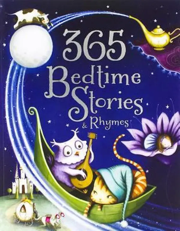 Used Hardcover Book - 365 Bedtime Stories and Rhymes by Annie Baker (English) - Short Stories, Gorgeous Illustrations, Beautifully Illustrated for Entertaining Children, Kids and Grown-Ups