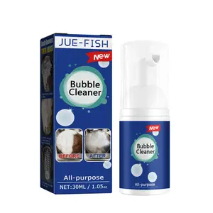 Jue-Fish Oil Stain Foamed Cleaner for Kitchen Stove Range Hood Multi-Purpose Heavy Oil Stain Remover with Active Enzymes and Surfactants 30ML