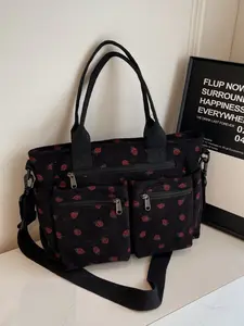 Fashion Multi-Pocket Design Women's Handbag, Large Capacity Portable Side Pocket Mommy Bag, Single Shoulder Crossbody Bag, Fashionable Crossbody Bag