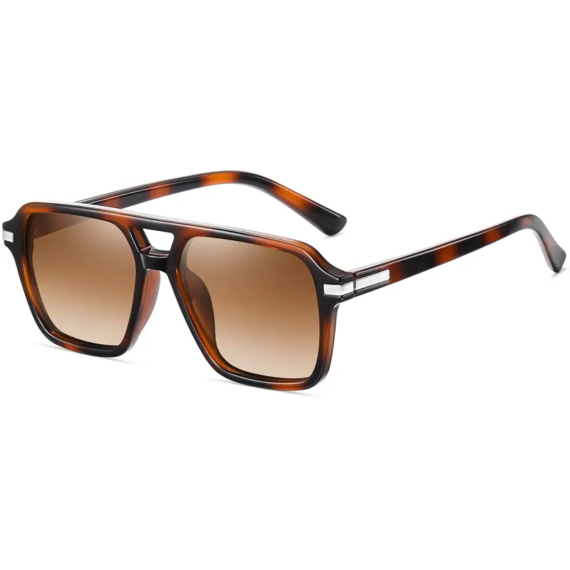 HAOLOTA Retro Plastic Aviator Polarized Sunglasses - Full Rim Trendy Frames, Low Glare UV Protection, Lightweight Classic Casual Stylish Shades for Men, SummerVibes Collection Fashion Accessory, Casual Stylish Glasses, Trendy Frames Sunglasses