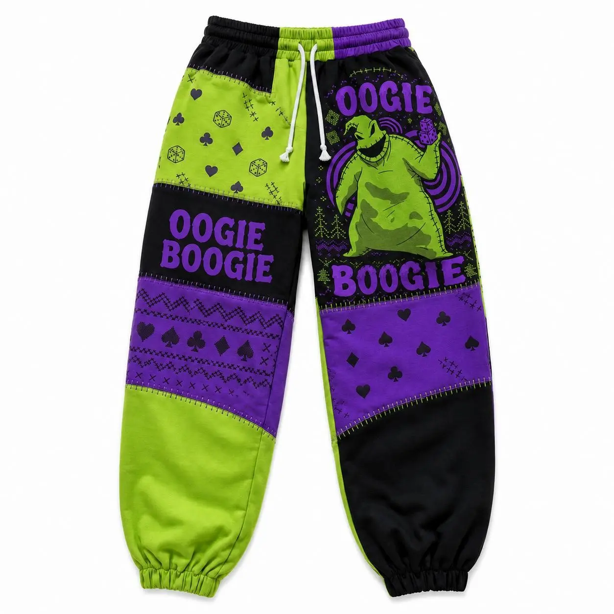 Green Monster Halloween Sweatpants, All over Print pants, Green N ghtmre Bef0re Christ mas Jogger Pants Spooky Streetwear P, Unisex Jogger Pants Gift For Her