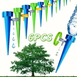 1/6PCS Flower Automatic Drip Irrigation Adjustable Water Flow Drip Device Gardening Plant Watering For Garden Automatic Drip Automatic Watering Devices