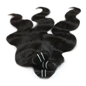Berrys Fashion Hair Flat Band Virgin Hair Bundles Body Wave 100% Unprocessed Human Hair 18-24 Inches Bouncy Texture Heat Resistant for Women 100g per Piece