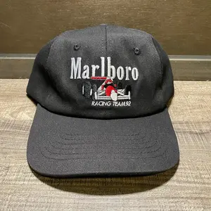 Vintage Malboro Racing Embroider on Black Hat