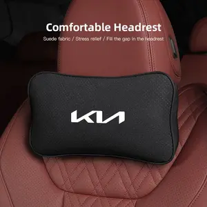 Car Headrest Neck Support Seat Lumbar Cushion Neck Pillow For KIA K9 Sportage Niro K5 Carnival EV6 EV9 EV3 K8 Stinger Forte Ceed Cerato Sorento RIO Picanto Proceed Soul Cadenza Borrego Ray EV Syros K4 Telluride Sonet Seltos Stonic Optima Tasman K900 VG
