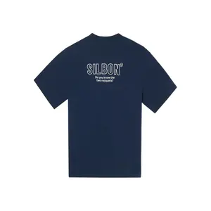 SILBON NAVY FIT TWO RACKETS T-SHIRT