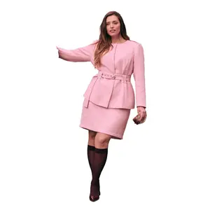 ELOQUII Women's Plus Size Tweed Mini Skirt