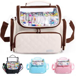 Large Marker Organizer Case Holds 150-200 Markers | Art Marker Storage Bag with Removable Dividers & Clear Top for Artists, Crafters & Travel - Pen, Pencil  Marker Holder - Art