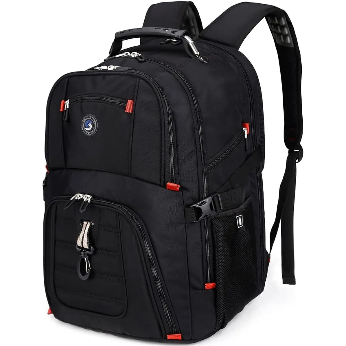 50L Travel Laptop Backpack with combination lock, College Backpack Airline Approved Business Work Bag Fit 17 Inch Laptops for Men Women,Black