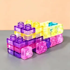 Joyspot Soft Jelly Blocks Set, 40 Pieces Squishy Multicolor Building Toys, Non-Toxic Sensory Play, Safe Stretch Fun, Stem Learning for Kids Aged 6+