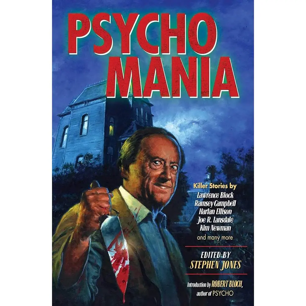 Psychomania Horror Anthology Book - Twisted Tales of Psychos, Gripping Killer Narratives, Supernatural Twists, Hitherto Unpublished Introduction, Stephen Jones Creation for Horror Fiction Enthusiasts