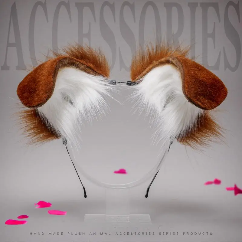 Fold Ear Dog Design Headband, 1 Count Cute Animal Ear Headband, Cute Ears, Fashionable Hair Accessories for Women & Girls, Party Costume Accessories for Holiday Headbands, Headband Accessory