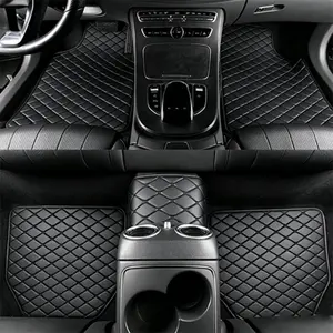 5 Piece Universal Car Mats, High-End PU Leather, Waterproof, Durable, Non-Slip, Easy Clean, All-Season Vehicle Foot Pads, Daily Use