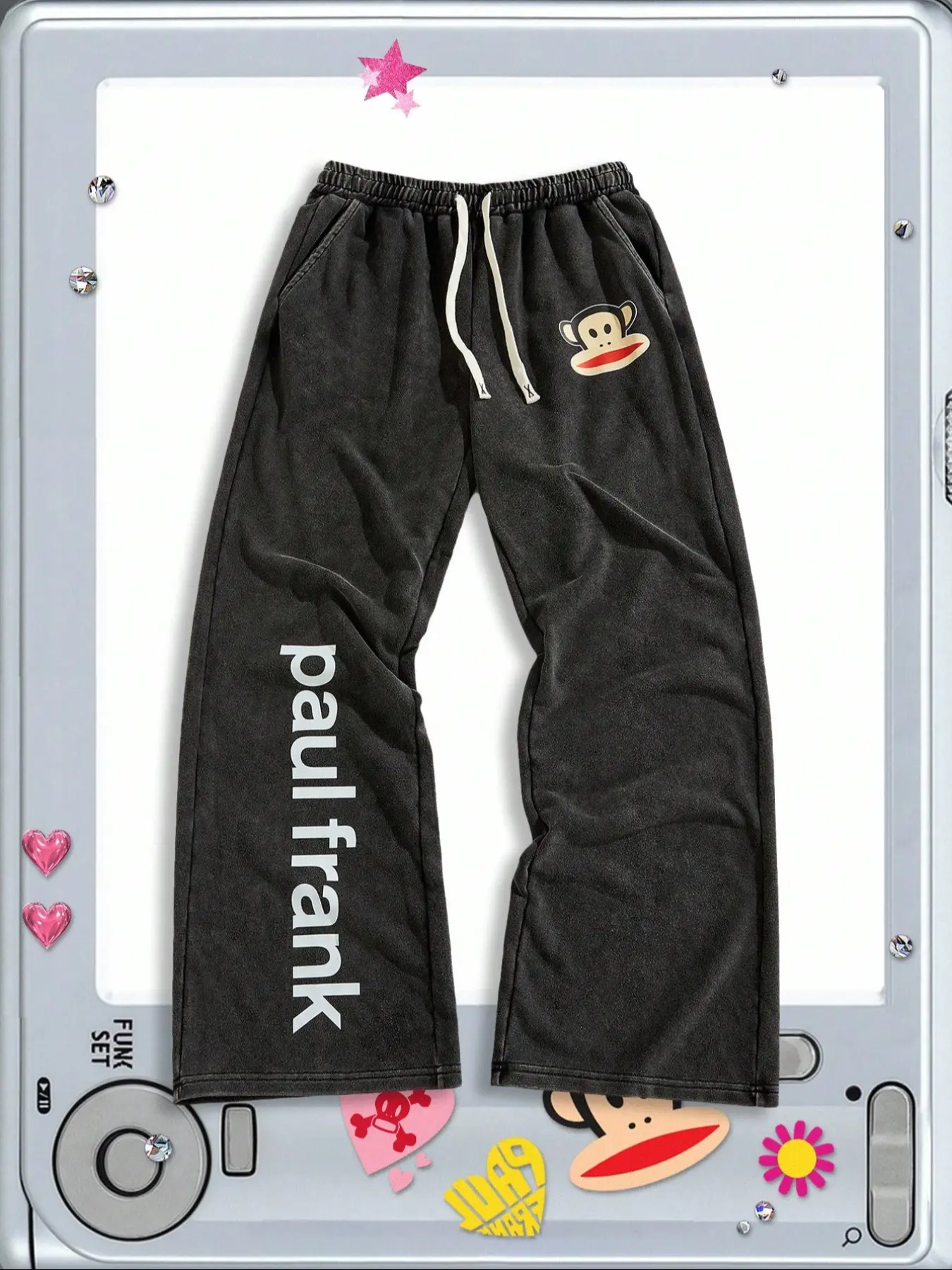 Casual Fashion Trendy Print Monkey Mouth Pants, Soft Texture, Comfortable Casual Wear, Overall Design Relaxed, Loose and Easygoing, Casual Loungewear Pants