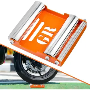 Motorcycle Wheel Cleaning Stand-Paddock Stand Replacement-Wheel Roller Stand For tire Cleaning & Chain Lubrication-Roller Medium (Bikes < 485 lb & Tyre Width <180 mm)
