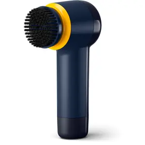 PHILIPS Sneaker Cleaner shoe brush  including 3 brushes and 4 AA batteries, blue/yellow