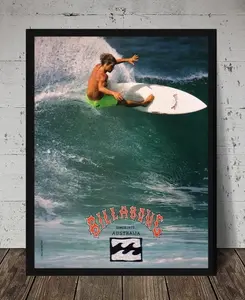 [Sale Up To 45%] 1990 Billabong Surfing Poster - Vintage Surf Print Unframe (No Frame)